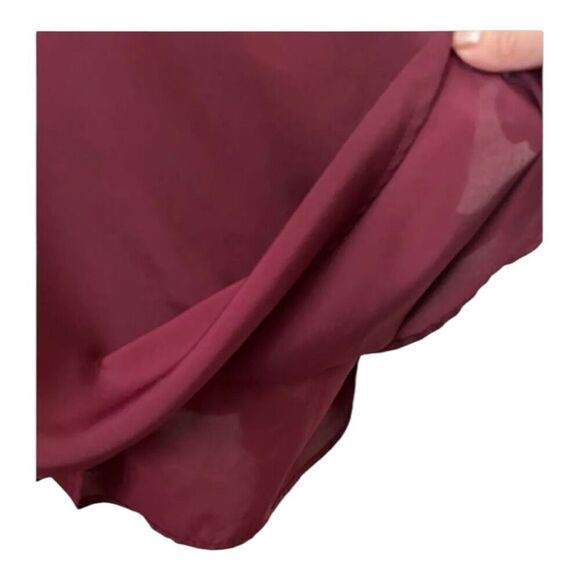 Mossimo Shift Dress Size M Burgundy Red Sleeveless Solid Racerback Casual - Picture 9 of 11